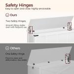 Wooden Storage Trunk with 2 Safety Hinges