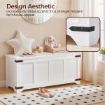 Wooden Storage Trunk with 2 Safety Hinges