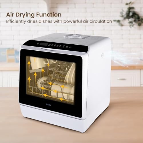 Portable Dishwasher with Built-in Water Tank, 6 Programs