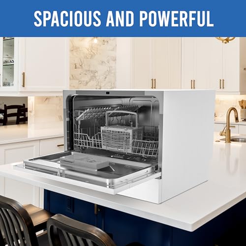 Compact 6-Place Portable Dishwasher for Small Spaces