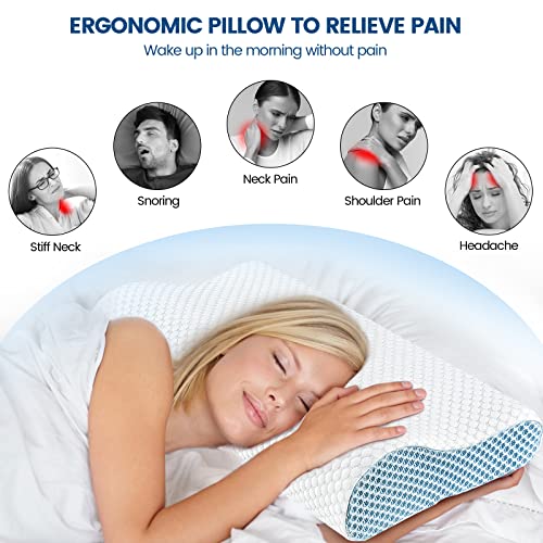 Memory Foam Neck Support Pillow for Sleepers