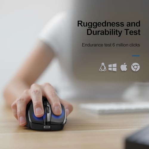 Ergonomic Silent Wireless Mouse with Adjustable DPI