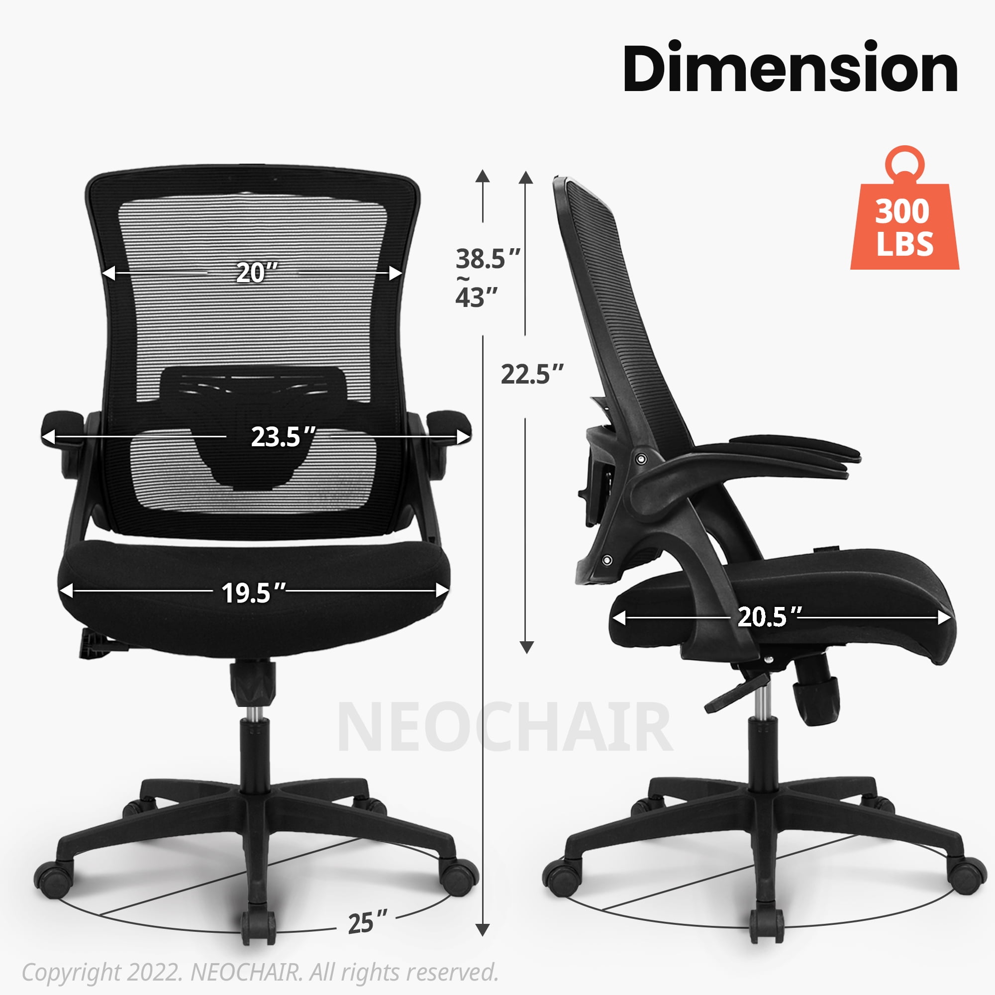 High Back Ergonomic Office Chair with Lumbar Support