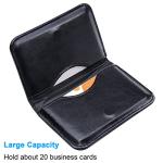 Slim PU Leather Business Card Holder - Black