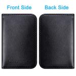 Slim PU Leather Business Card Holder - Black