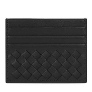 Unaone Slim Leather Credit Card Holder Wallet - Black