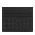 Unaone Slim Leather Credit Card Holder Wallet - Black
