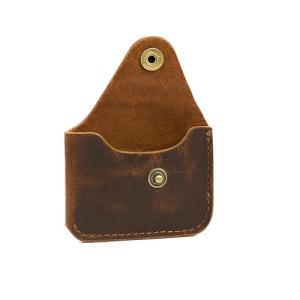 Brown Leather Minimalist Card Holder Wallet