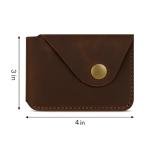 Brown Leather Minimalist Card Holder Wallet
