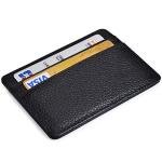 EASTNIGHTS Slim Leather Credit Card Holder Wallet