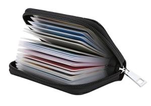 Easyoulife Leather Zipper Wallet for 26 Cards