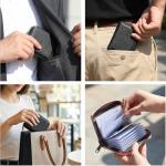 2 Pack Zipper Credit Card Holders in 2 Colors