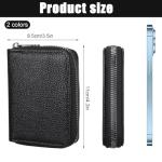 2 Pack Zipper Credit Card Holders in 2 Colors