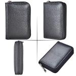 Easyoulife Leather Zipper Wallet for 26 Cards