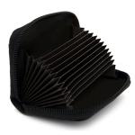 ZHOMA RFID Leather Credit Card Case - Black