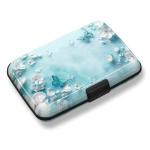 Teal Butterfly RFID Card Holder Wallet