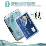 Teal Butterfly RFID Card Holder Wallet