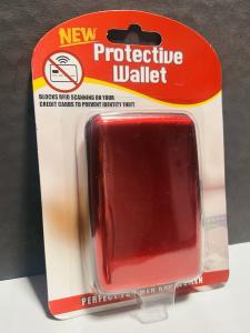 Red RFID Blocking Aluminum Credit Card Case