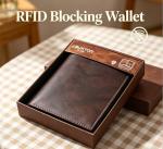 Slim Leather Credit Card Case with RFID Blocking