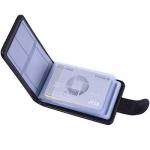 Slim Leather RFID Credit Card Wallet Organizer - Black