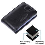 Slim Leather RFID Credit Card Wallet Organizer - Black
