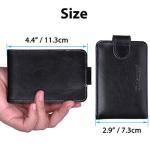 Slim Leather RFID Credit Card Wallet Organizer - Black
