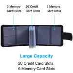 Slim Leather RFID Credit Card Wallet Organizer - Black