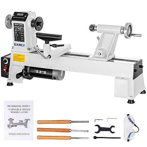 Compact 12" Wood Lathe with Speed Control