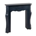 Blue Finish Victorian Decorative Fireplace Mantel
