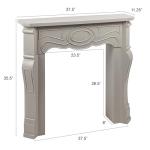 Victorian Decorative Fireplace Mantel in Grey