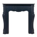 Blue Finish Victorian Decorative Fireplace Mantel
