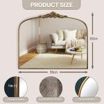 Vintage Gold Baroque Mirror - 36"x30" Antique Style