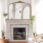 Vintage Gold Baroque Mirror - 36"x30" Antique Style