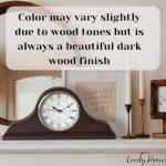 Wooden Battery Operated Mantel Clock - Silent Design
