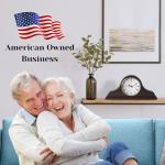 Wooden Battery Operated Mantel Clock - Silent Design