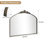 Vintage Baroque 40"x30" Ornate Mantel Mirror