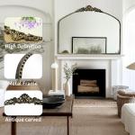 Vintage Baroque 40"x30" Ornate Mantel Mirror