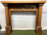 Ornate 1880s Victorian Wooden Fireplace Mantel