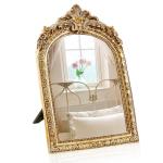 Vintage Gold 7" Antique Makeup Desk Mirror