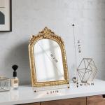 Vintage Gold 7" Antique Makeup Desk Mirror