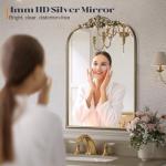 Vintage Gold Arched Mirror for Fireplace Mantel