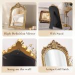 Vintage Gold 7" Antique Makeup Desk Mirror