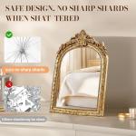 Vintage Gold 7" Antique Makeup Desk Mirror