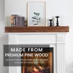 54-inch Rustic Solid Wood Fireplace Mantel