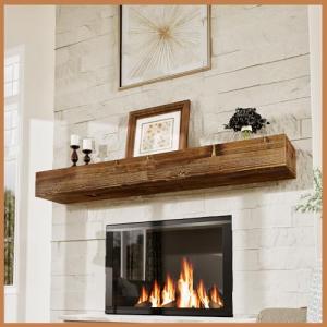 Avana Wall-Mounted Rustic Fireplace Mantel 72
