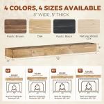 Rustic Solid Wood Floating Fireplace Mantel