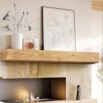 60" Solid Wood Floating Fireplace Mantel Shelf