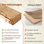 Rustic Solid Wood Floating Fireplace Mantel