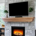 Rustic 60" Wooden Floating Fireplace Mantel Shelf