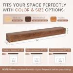 54-inch Rustic Solid Wood Fireplace Mantel